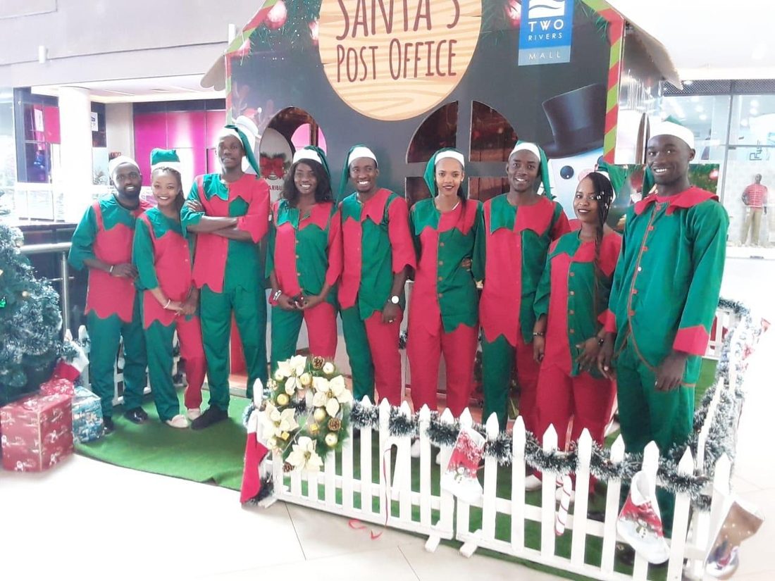 The costumed event crew photographed together